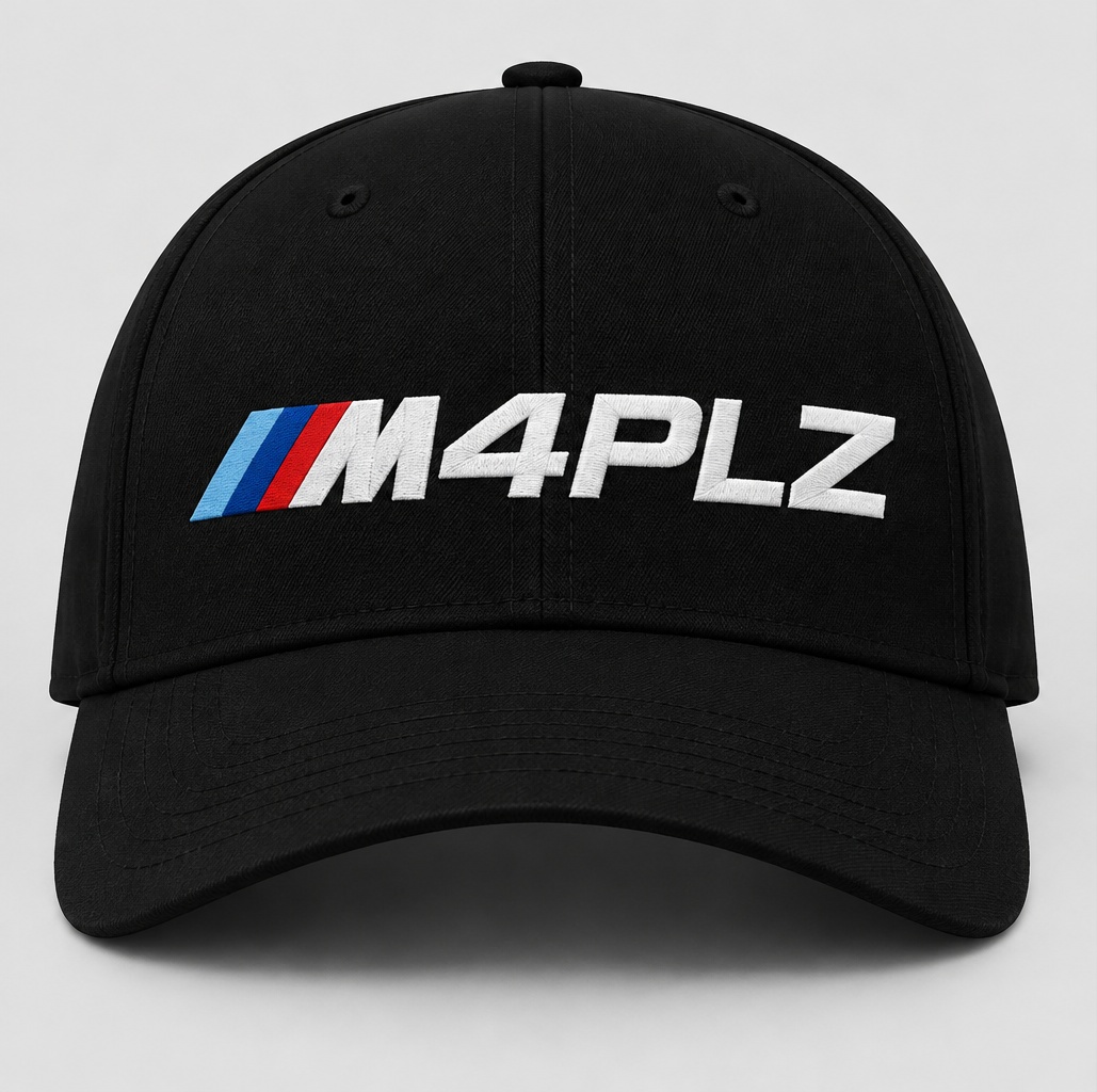 Front of the black M4PLZ Signature Cap